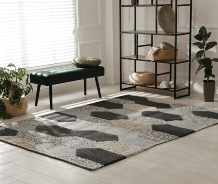 Stylish,Carpet,With,Pattern,On,Floor,In,Room